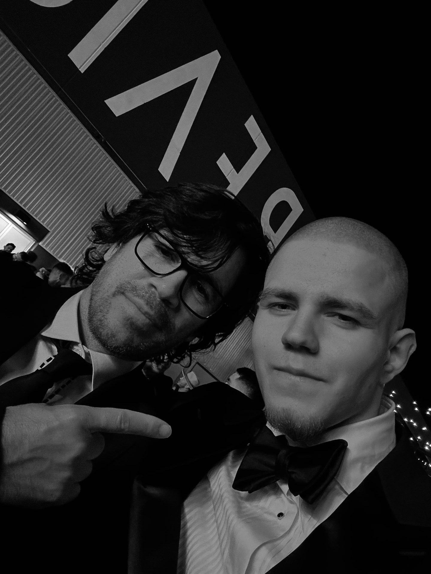 Ronaldas and his partner MJ at an event