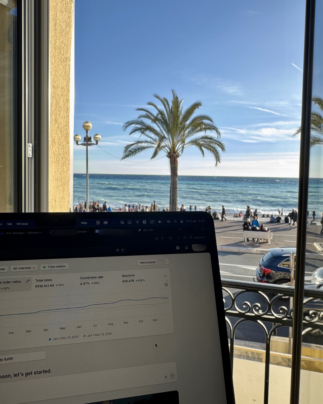 Working from Nice with a sea view